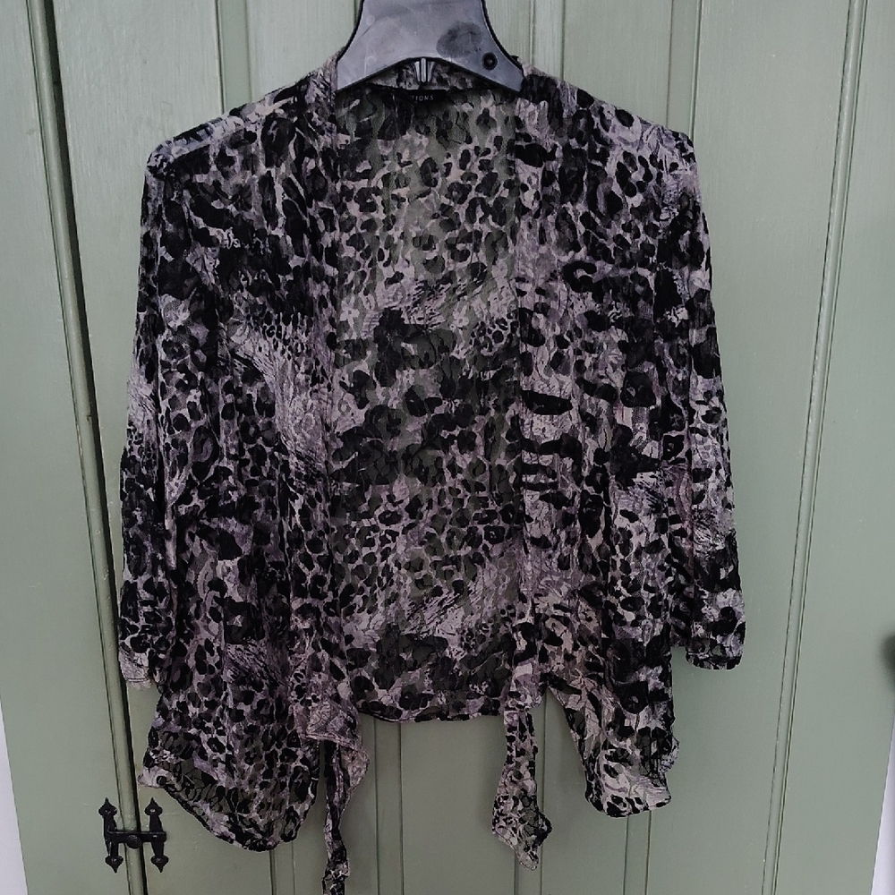 Leopard Print Sheer Cardigan